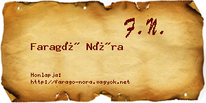 Faragó Nóra névjegykártya