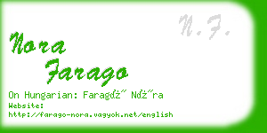 nora farago business card